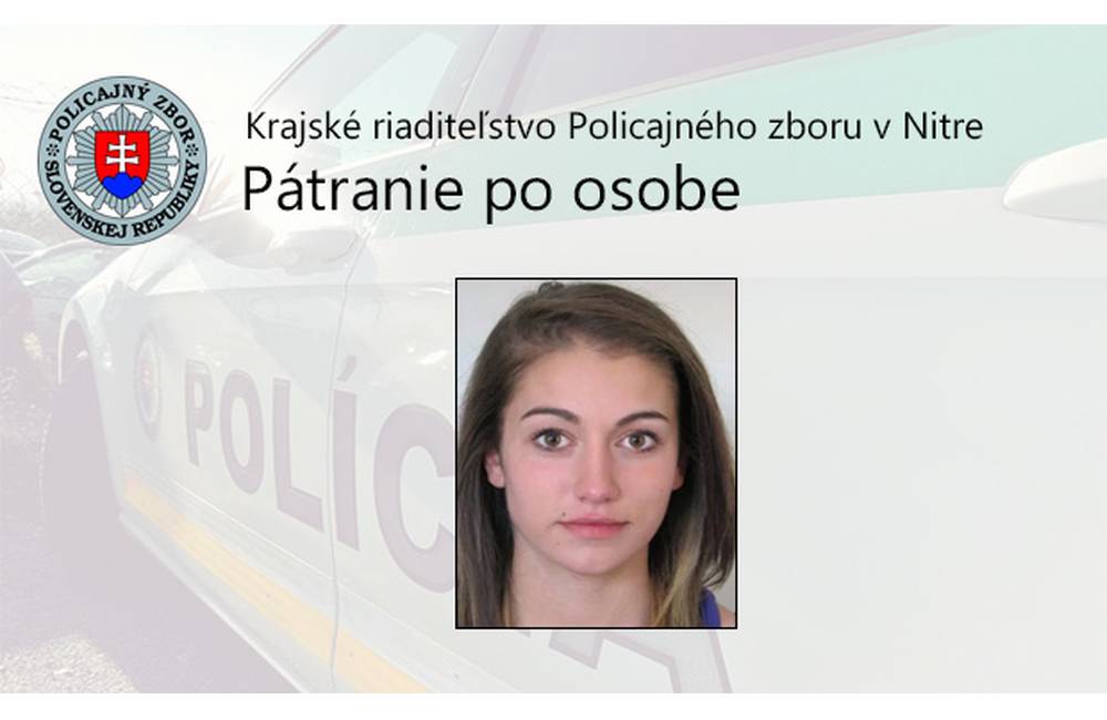 Foto: Polícia pátra po Zuzane Droždiakovej, ktorá je za posledné dva roky už druhý krát nezvestná