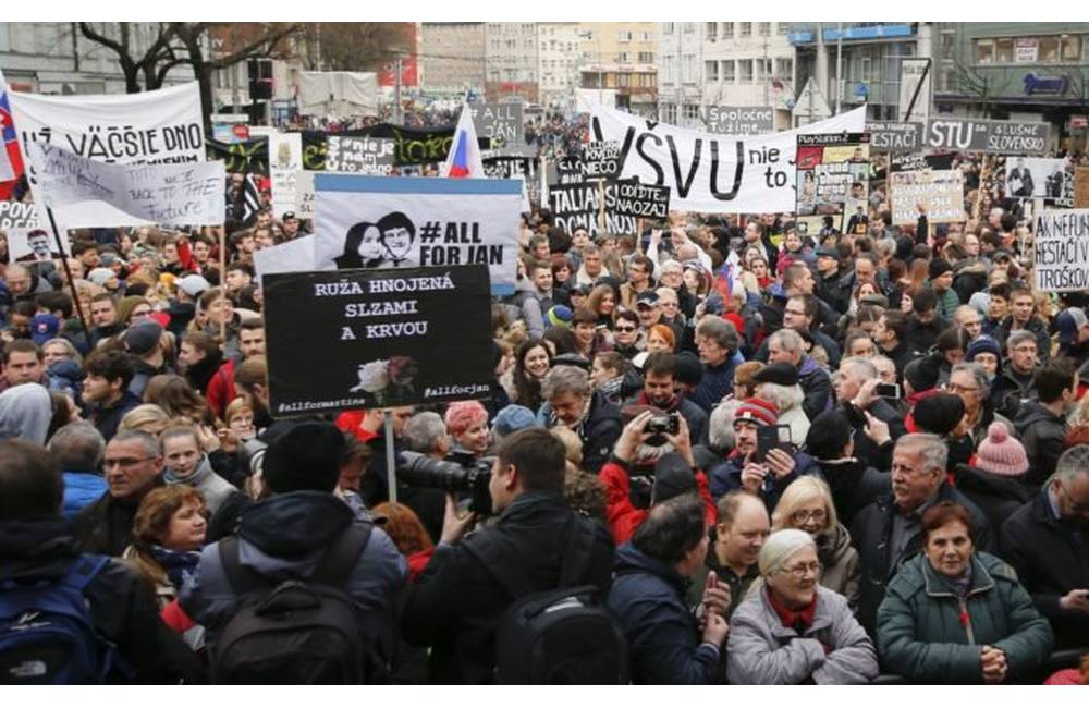 Zhromaždenia Za slušné Slovensko budú pokračovať, V Nitre sa bude protestovať vo štvrtok 5. apríla