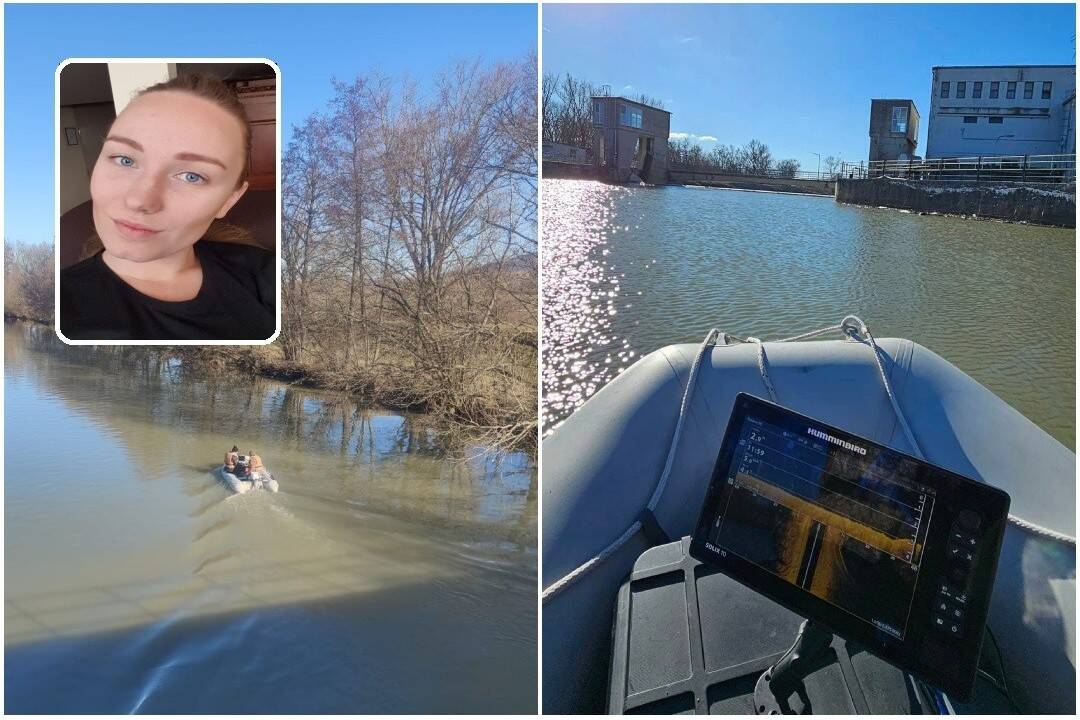 FOTO: Pátranie po Márii sa dostalo až k vodnému dielu v Jelšovciach, rieku prehľadávali sonarom
