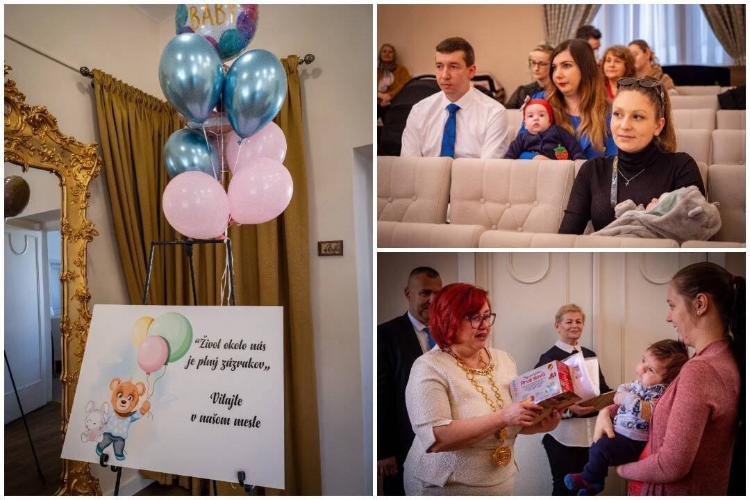 FOTO: Na radnici slávnostne uvítali do života jedenásť malých Topoľčancov a Topoľčaniek