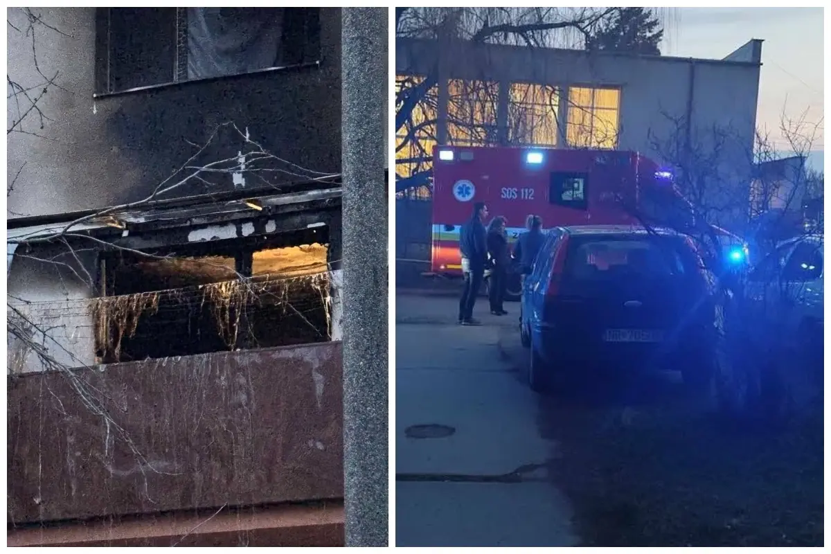 FOTO: Požiar vo Vrábľoch si vyžiadal zranených a jednu obeť. 80-ročná majiteľka bytu podľahla zraneniam