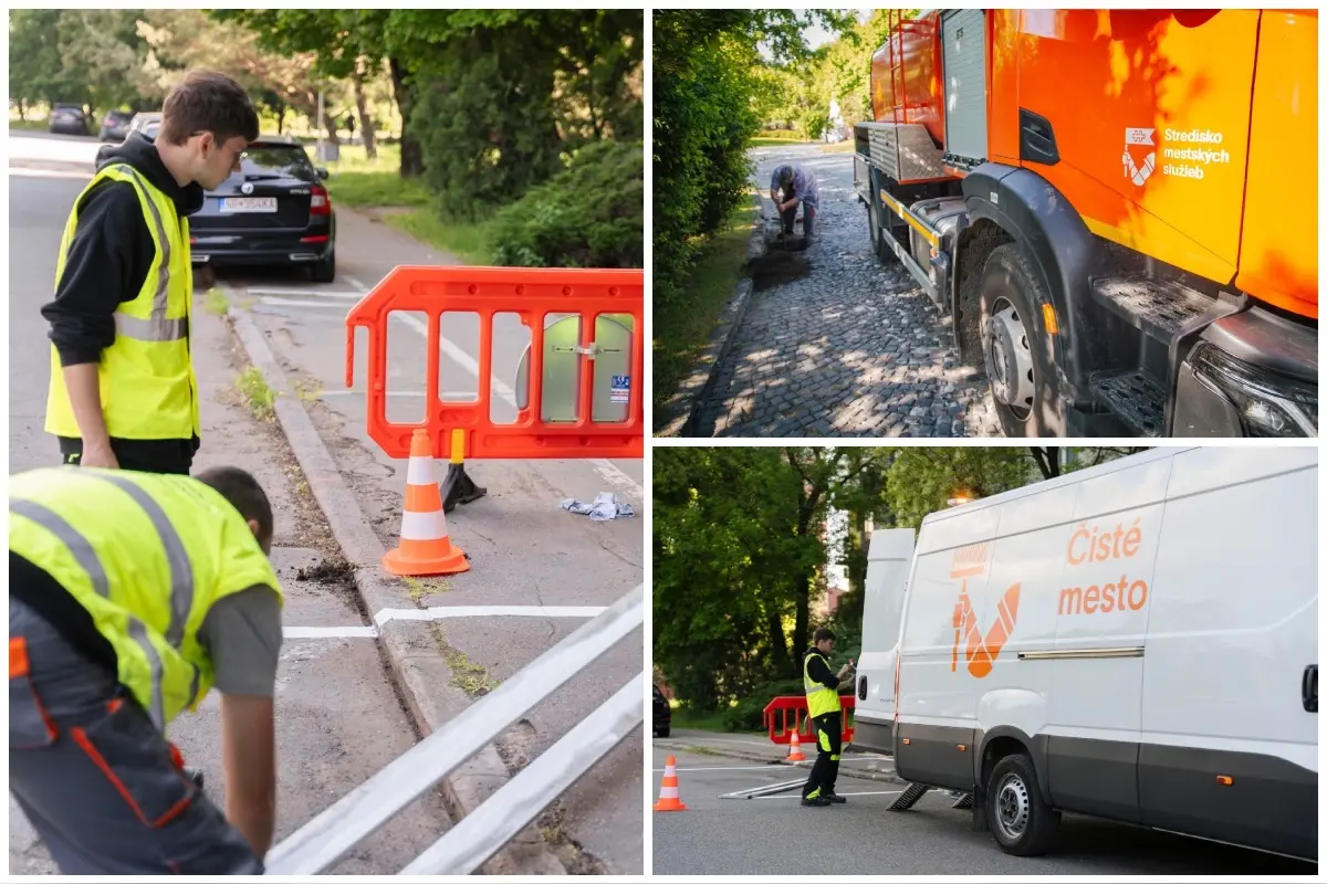 Foto: V Nitre sa obnovuje dopravné značenie a pripravuje prevencia pred lejakmi, pribúda dopravné čiary a čisté vpusty