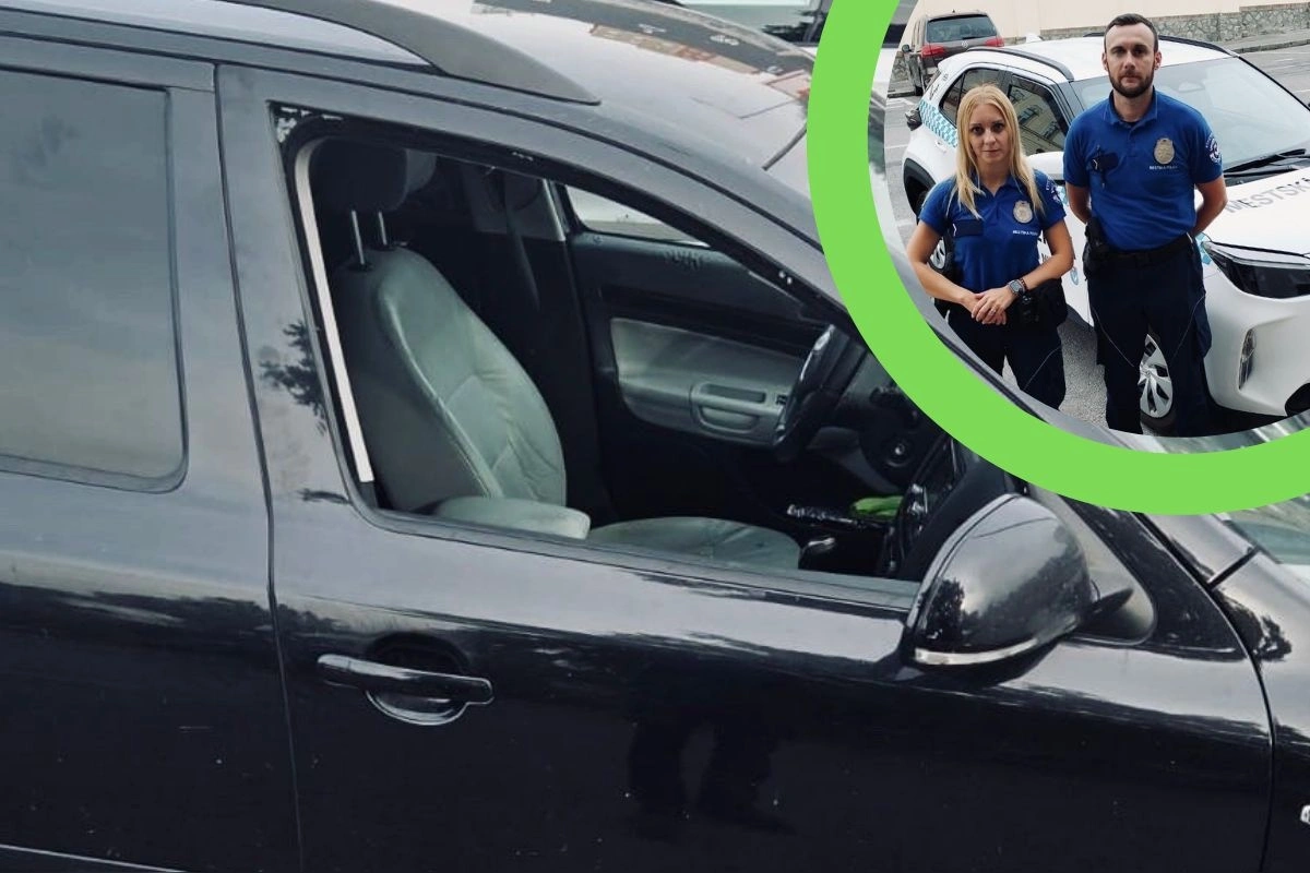 Foto: Policajti v Nitre zachránili chlapca z rozhorúčeného auta. Otec ho tam nechal po hádke, chlapec plakal a kričal