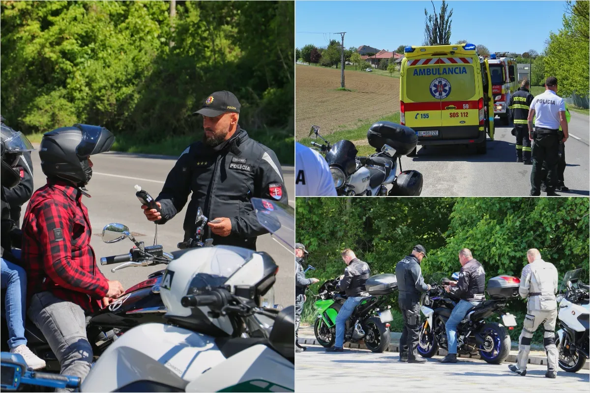 FOTO: V rámci celokrajskej akcie riešili policajti kurióznu nehodu blízko Nitry, toto zapríčinilo zrážku motorkárov