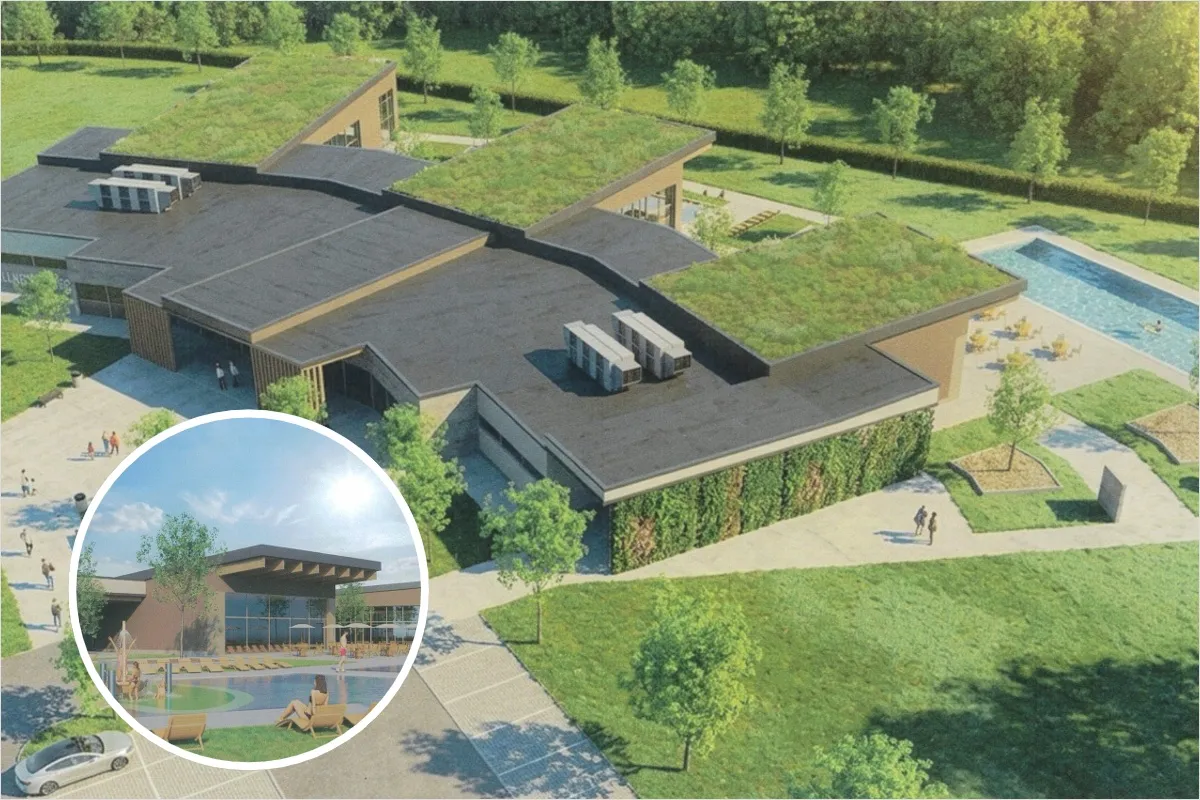 FOTO: V Želiezovciach chcú vybudovať multifunkčný komplex s bazénmi a wellness, obyvatelia majú otázky