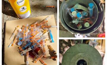 FOTO: Občianske združenie zbiera po Nitre voľne pohodené injekčné striekačky, tento rok už našli desiatky