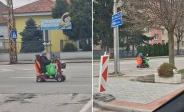 VIDEO: Babka na elektrickom vozíku jazdila v Topoľčanoch po strede cesty. Ľudí zaujímalo, či sa to môže