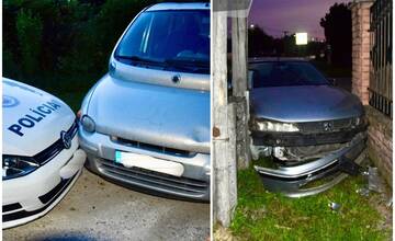 FOTO: Alarmujúci počet vodičov jazdil cez víkend v Nitre pod vplyvom, jeden nabúral do policajného auta