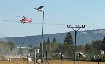 Na križovatke v Lužiankach došlo k vážnej nehode, na pomoc letel aj záchranársky vrtuľník 