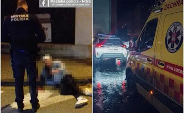 Mestskí policajti ratovali v Nitre zranených mužov, jeden zakopol na priechode a druhého našli v kaluži krvi