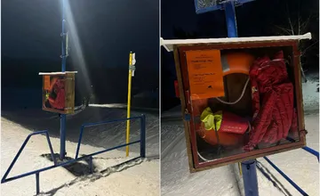 FOTO: V Tesároch sú pripravení na všetko, pri priehrade osadili vitrínu s vybavením, ktoré môže zachrániť životy