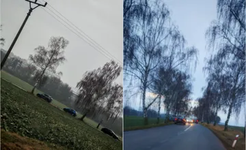 FOTO: Pred Prašicami došlo už k druhej nehode za deň, v tom istom úseku sa zrazili dve autá 