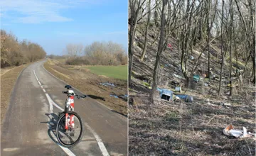 FOTO: Novú cyklotrasu pri Nových Zámkoch hyzdia odpadky, miestny nadšenec Martin zvoláva ľudí na upratovaciu akciu