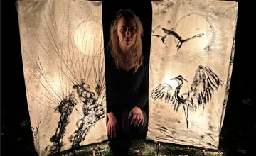 FOTO: Oľga Paštéková otvorí v Nitrianskej galérii výstavu Bludičky, reflektuje v nej narušený vzťah človeka a prírody 