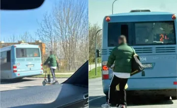 VIDEO: Policajti v Nitre neverili vlastným očiam. Opitý muž sa premával na kolobežke s dieťaťom, znamenia dával nohami