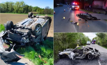 FOTO: Víkend v Nitrianskom kraji sa niesol v znamení vážnych nehôd. Polícia riešila zranených i horiace auto