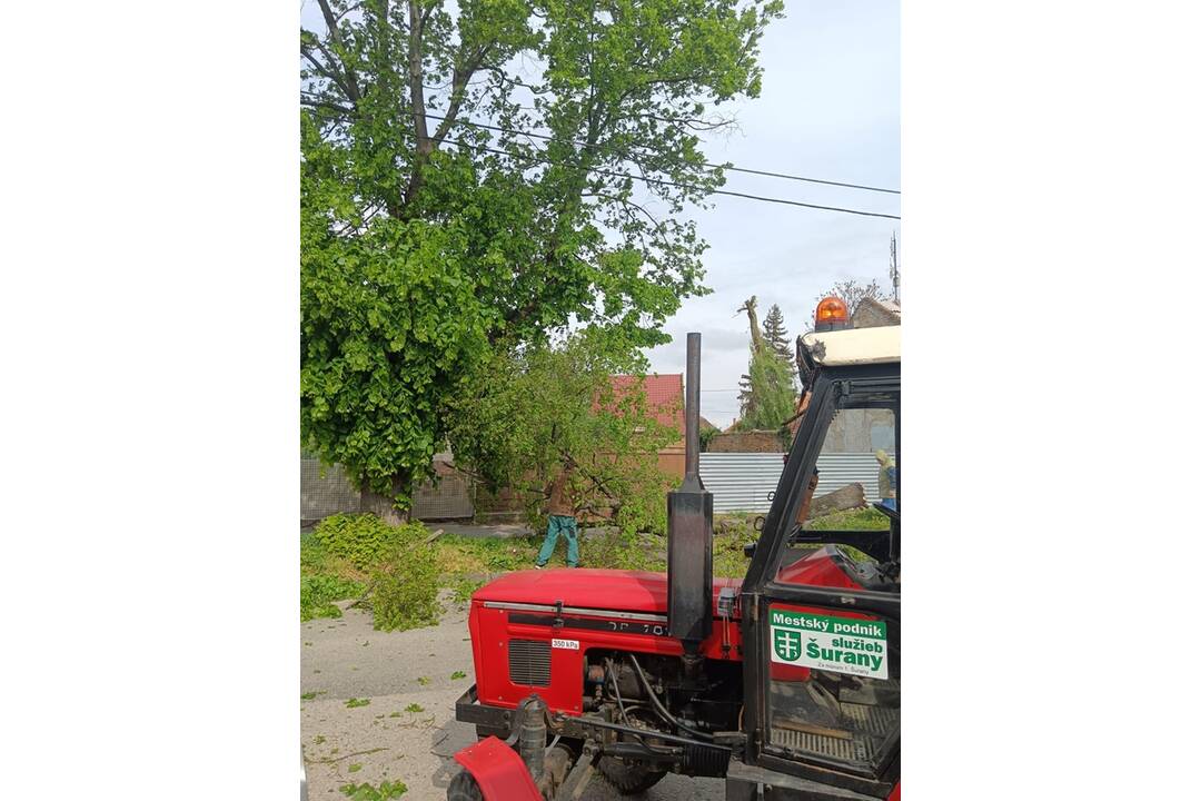 FOTO: Silný vietor polámal v Šuranoch stromy, foto 2