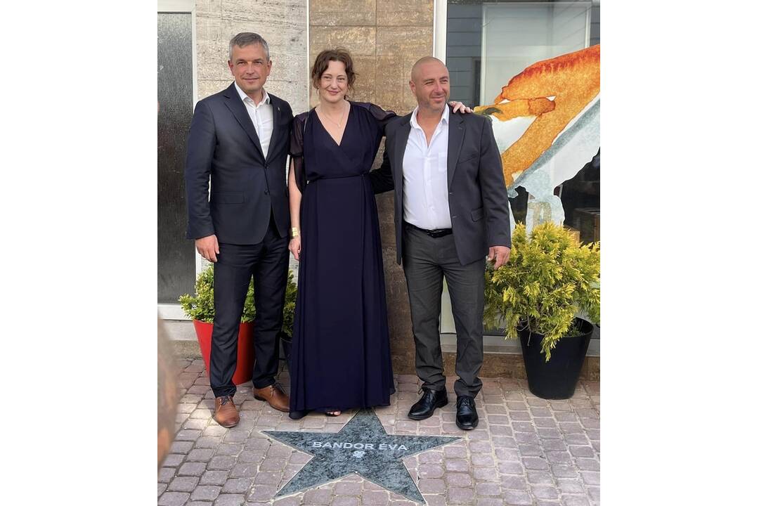 FOTO: Herečka Éva Bandor má svoju hviezdu na chodníku slávy v Komárne, foto 6