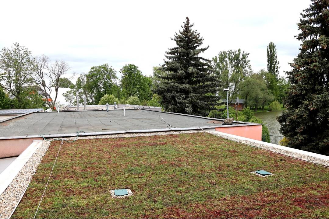 FOTO: Fakulta záhradníctva a krajinného inžinierstva SPU v Nitre má zelenú strechu, foto 2