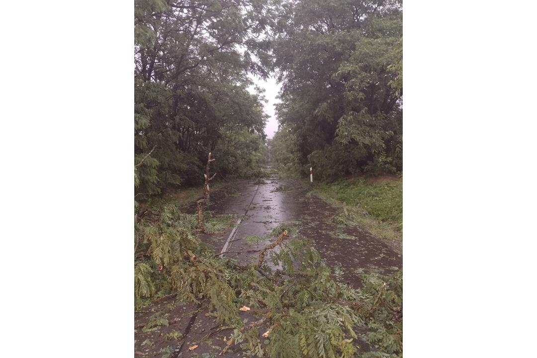 FOTO: V Nitre a okolí vyčíňajú silné búrky, lámu stromy a vytopené sú aj ulice, foto 13