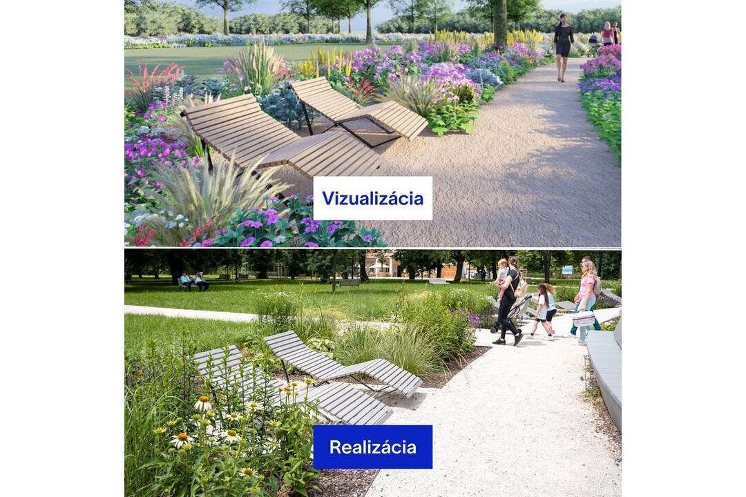 FOTO: Vizualizácia verzus realita rekonštrukcie Starého parku na Sihoti, foto 4