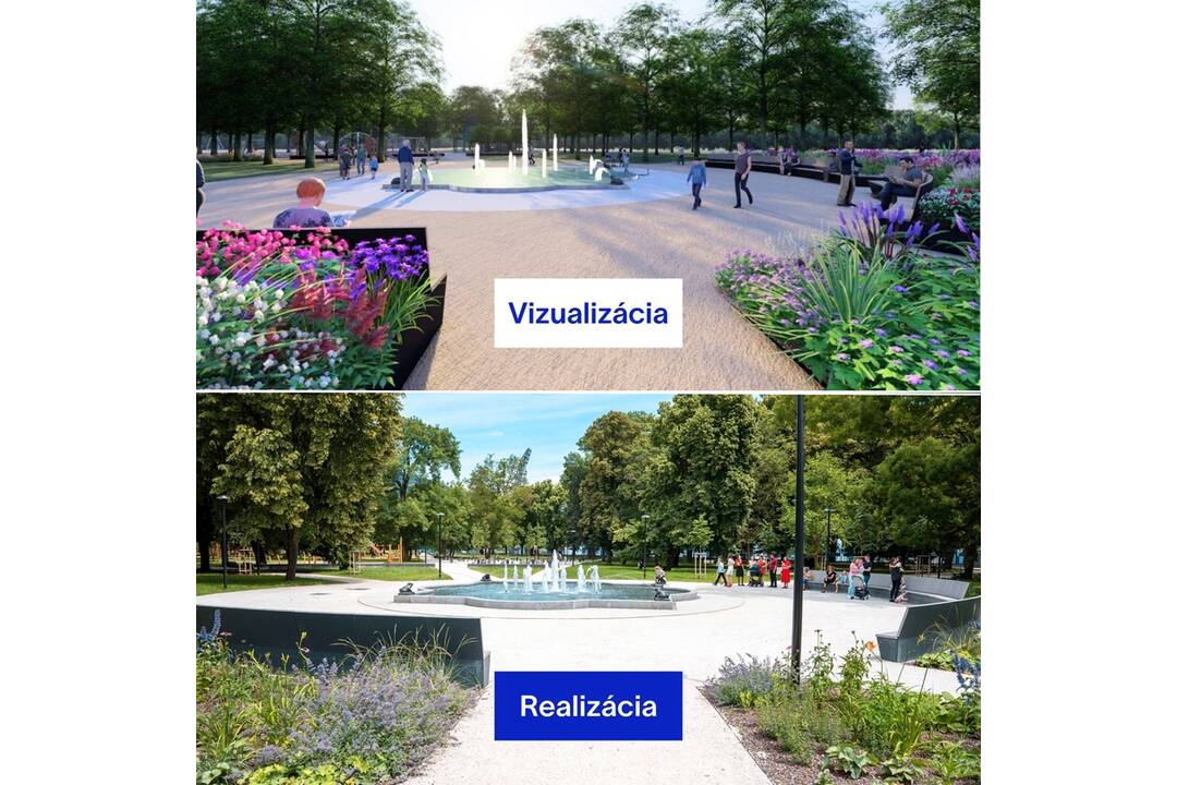 FOTO: Vizualizácia verzus realita rekonštrukcie Starého parku na Sihoti, foto 5