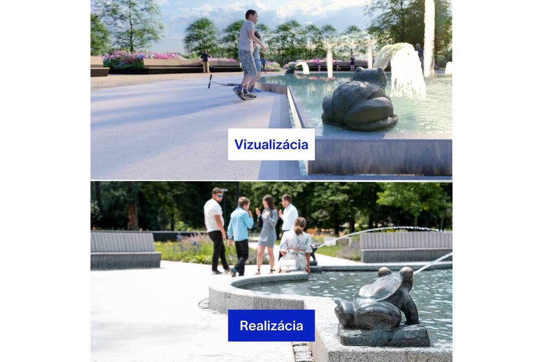 FOTO: Vizualizácia verzus realita rekonštrukcie Starého parku na Sihoti, foto 8