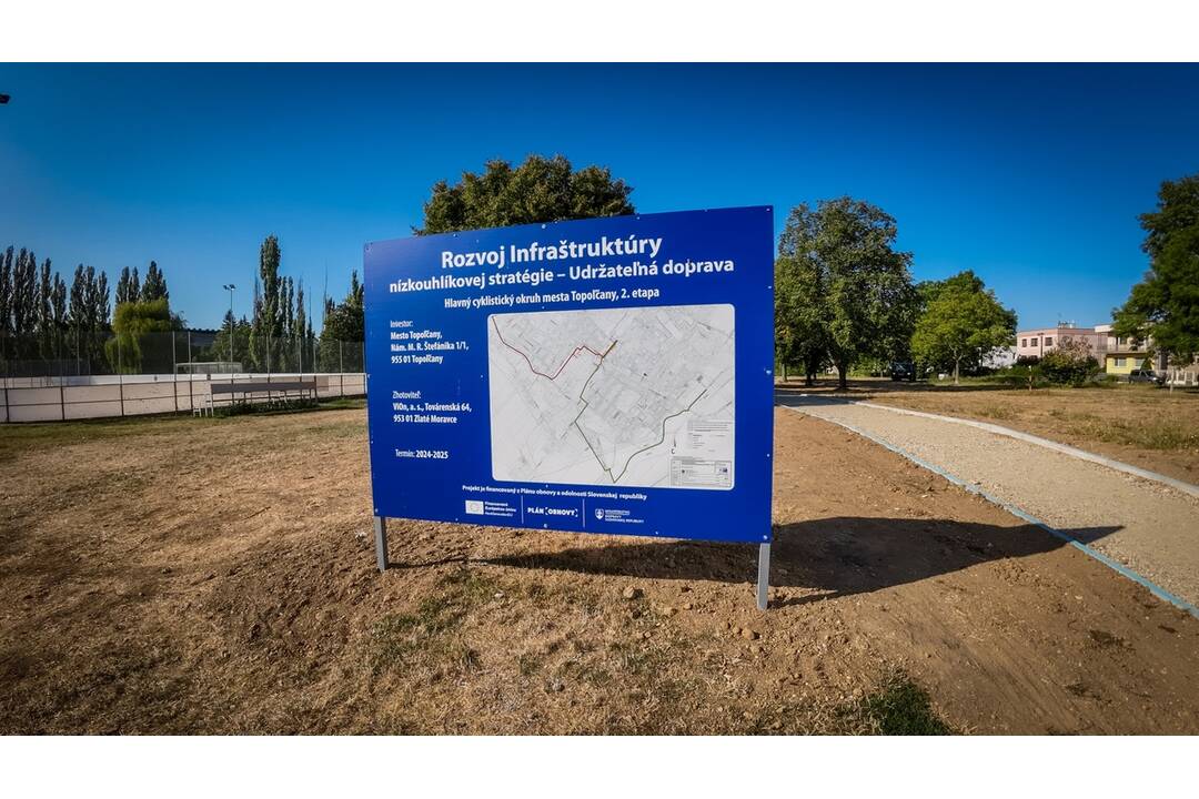 FOTO: V Topoľčanoch stavajú novú cyklotrasu, pohyb v týchto miestach bude obmedzený, foto 1