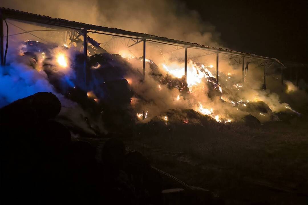 FOTO: Pri požiari senníka v Ipeľskom Predmostí zasahujú aj hasiči z Levíc , foto 4