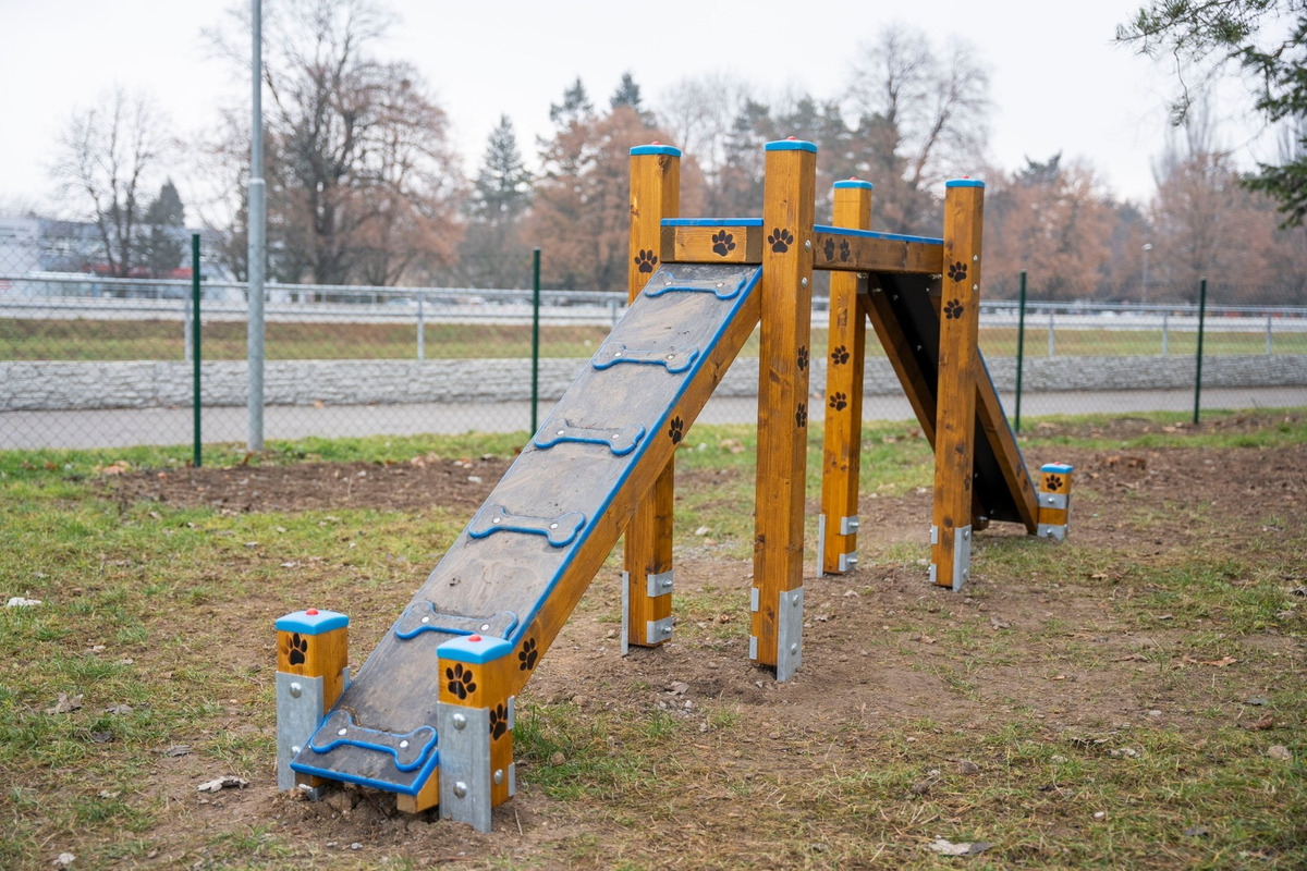 FOTO: V Nitre postavili nový výbeh pre psov. Je plný moderných prekážok a hracích prvkov, foto 6
