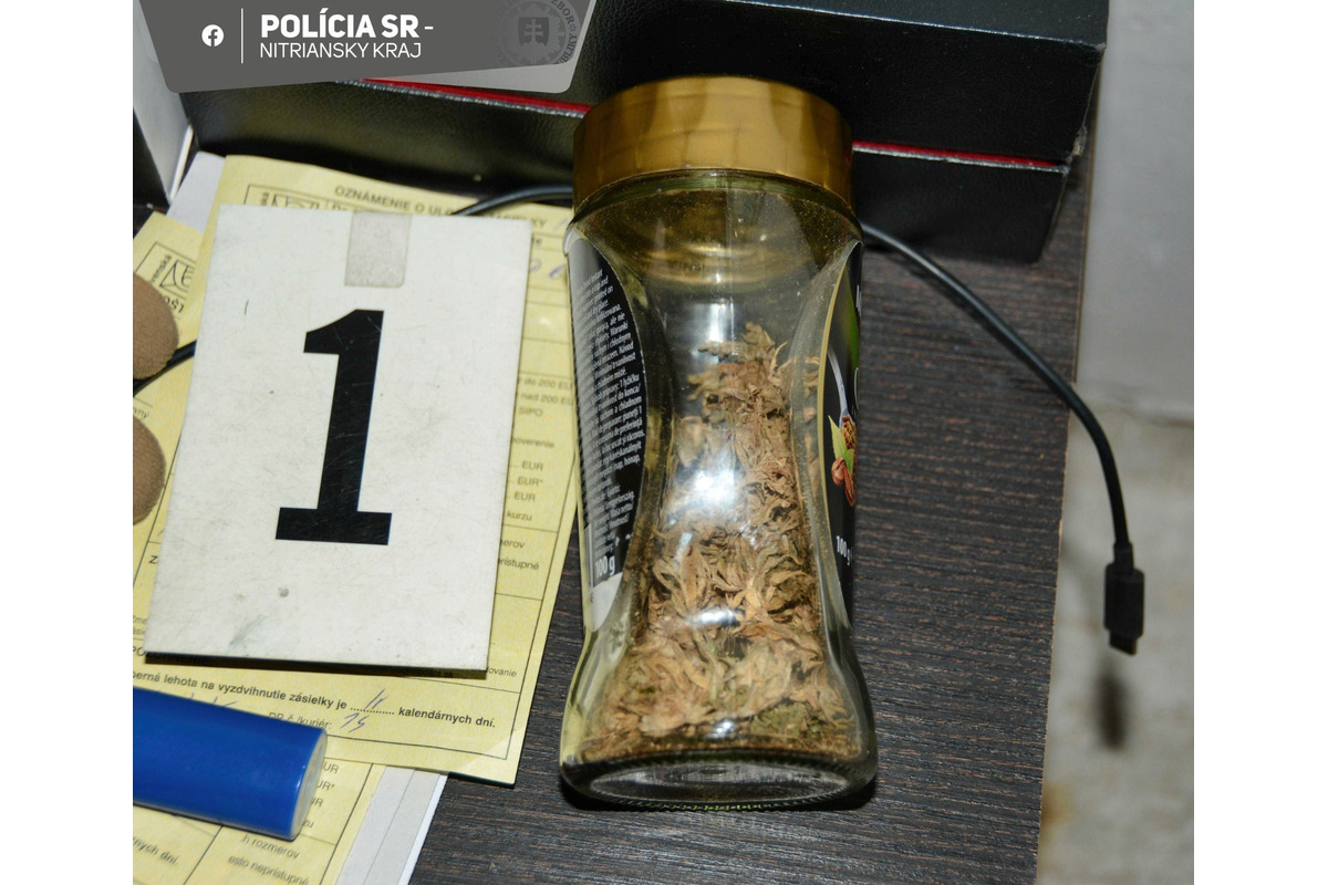 FOTO: Policajti z Levíc pri domovej prehliadke objavili drogy, foto 1