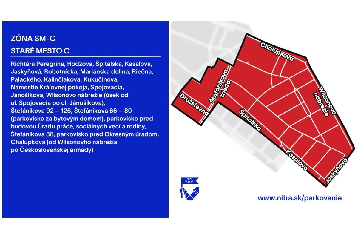 FOTO: Prehľad spoplatnených ulíc v Nitre od 1. apríla 2025, foto 3