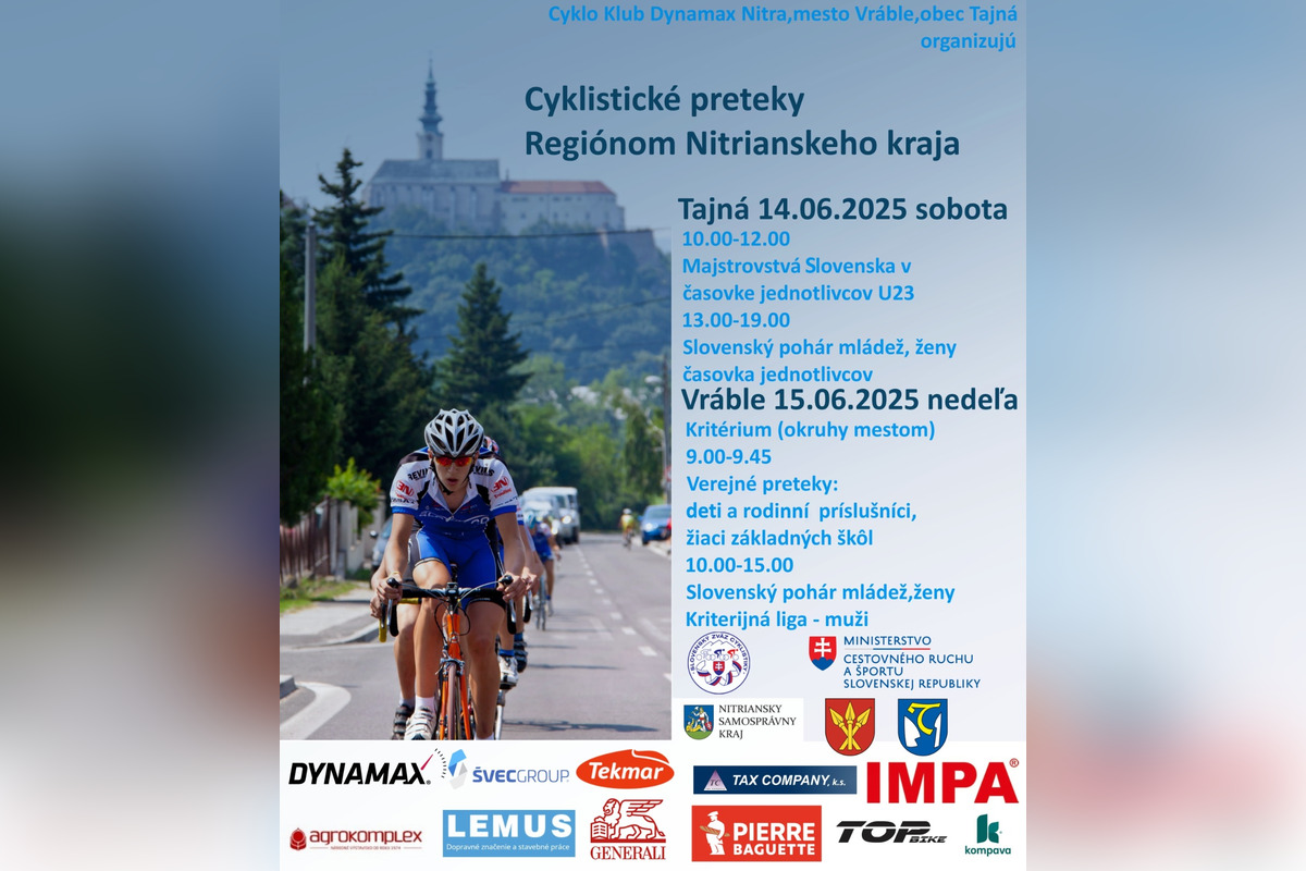 FOTO: 18. ročník Cyklistických pretekov mládeže, žien a mužov Regiónom Nitrianskeho kraja, foto 1