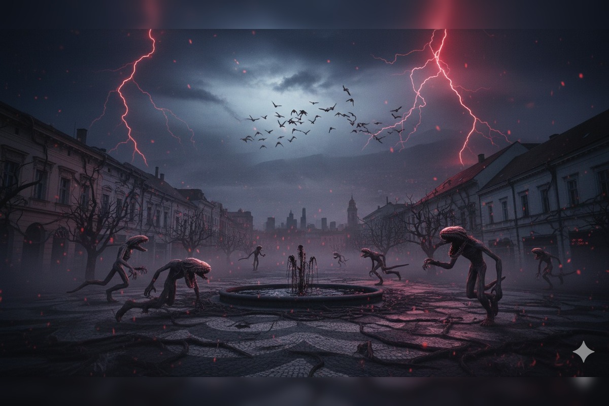 FOTO: Takto by vyzerala Nitra v seriáli Stranger Things, internet zaplavili desivé vizuály umelej inteligencie, foto 1