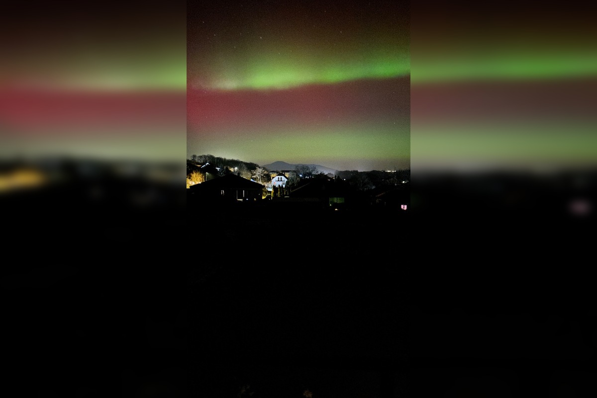 FOTO: Aj Nitriansky kraj zažil nezabudnuteľnú noc ako spoza polárneho kruhu, polárna žiara spôsobila nevídané divadlo, foto 8