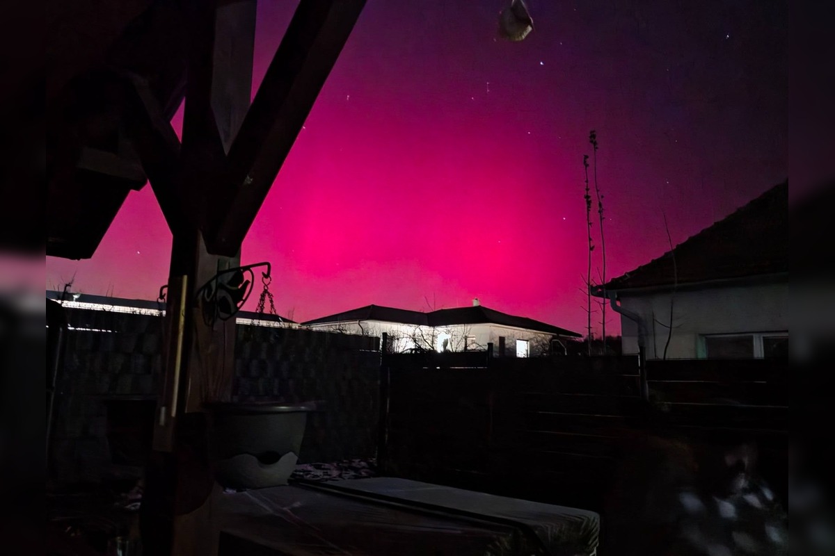 FOTO: Aj Nitriansky kraj zažil nezabudnuteľnú noc ako spoza polárneho kruhu, polárna žiara spôsobila nevídané divadlo, foto 16