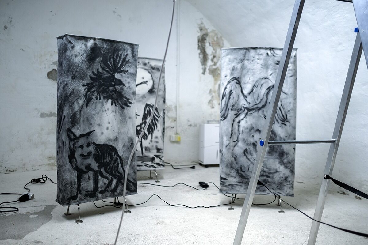 FOTO: Príprava výstavy Bludičky v Nitrianskej galérii, foto 1