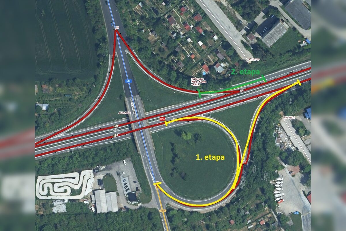 FOTO: Obmedzenia na križovatke R1A Nitra – Kynek, foto 1