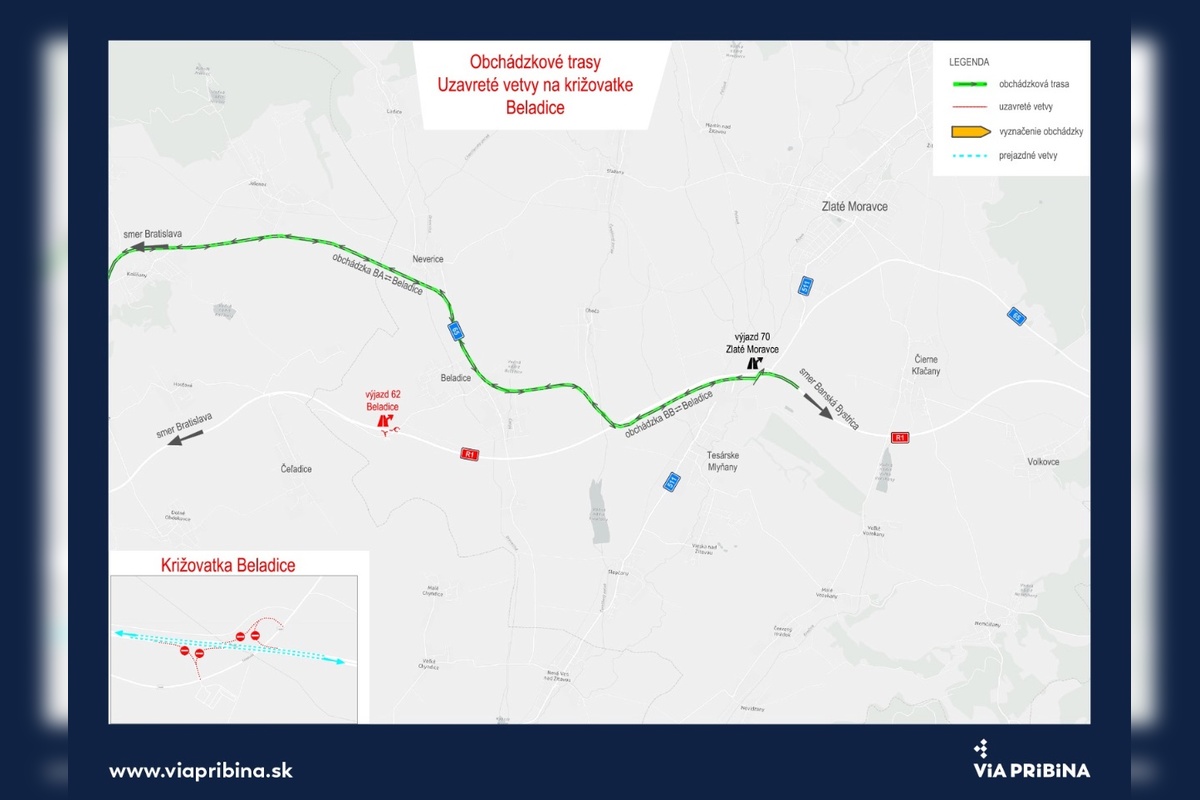 FOTO: Uzávierky pri Nitre pokračujú, vodičov čakajú obchádzky, foto 1