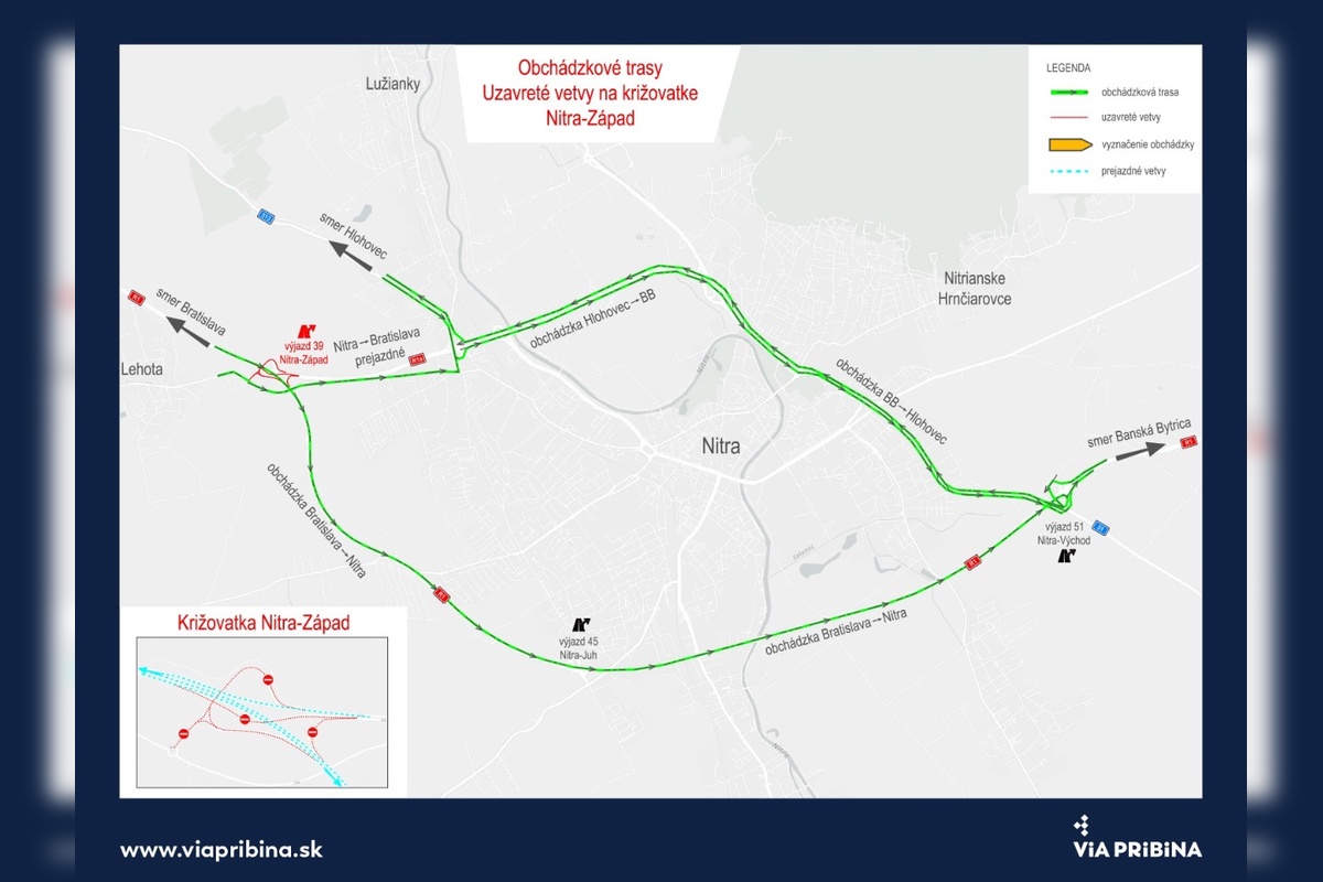 FOTO: Uzávierky pri Nitre pokračujú, vodičov čakajú obchádzky, foto 2