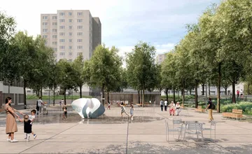 FOTO: Víťazný návrh riešenia priestranstva pred OC Sandokan v Nitre predložil žilinský ateliér