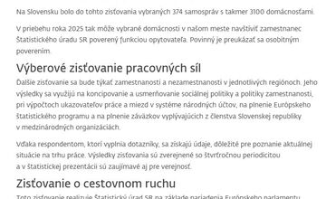 FOTO: Obyvateľov Nitrianskeho kraja môže navštíviť zamestnanec štatistického úradu 