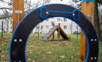 FOTO: V Nitre postavili nový výbeh pre psov. Je plný moderných prekážok a hracích prvkov