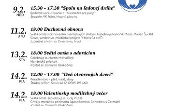 FOTO: Národný týždeň manželstva - prehľad podujatí v Nitre, Šali a Topoľčanoch