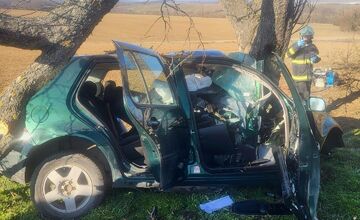 FOTO: Tragická nehoda v Topoľčianskom okrese (3. 3. 2025)