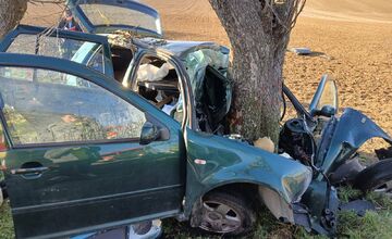 FOTO: Tragická nehoda v Topoľčianskom okrese (3. 3. 2025)