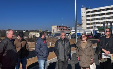 FOTO: Takto vyzerá výstavba turbo okružnej križovatky vo Vrábľoch 