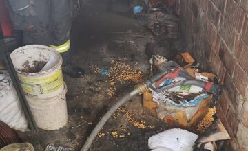 FOTO: Požiar pivnice v Jasovej 24. marca