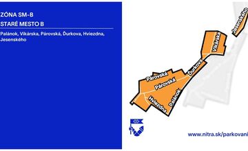 FOTO: Prehľad spoplatnených ulíc v Nitre od 1. apríla 2025