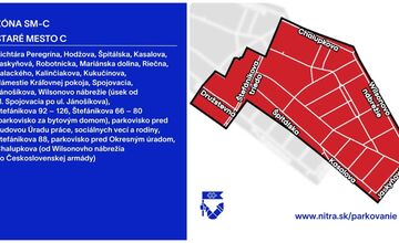 FOTO: Prehľad spoplatnených ulíc v Nitre od 1. apríla 2025